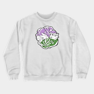 Genderqueer Pride Flag Desert Rose Mineral Mineralogy Geology Crewneck Sweatshirt